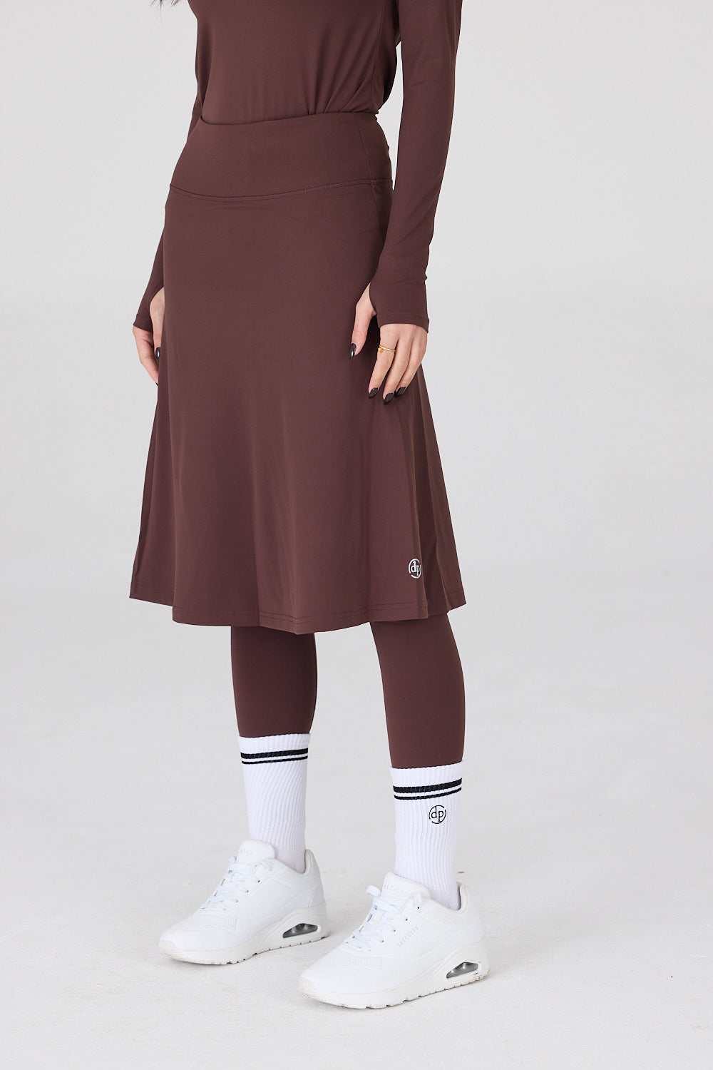 MODEST SKIRTED LONG below-the-knee tights