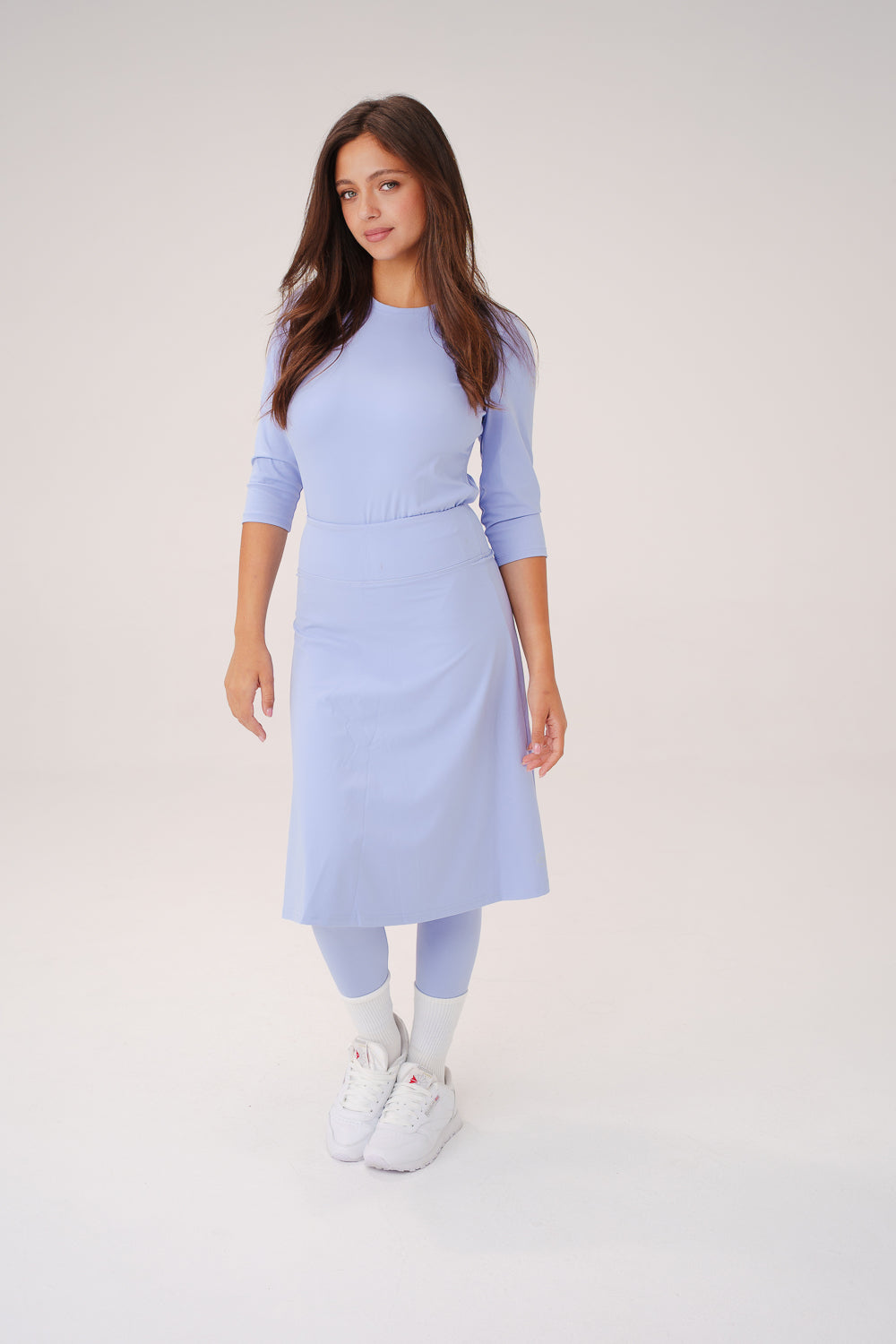 MODEST SKIRTED LONG below-the-knee tights